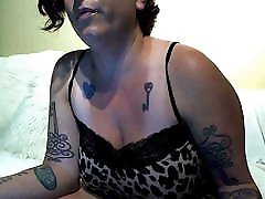 cute grunge chick pulls tits out