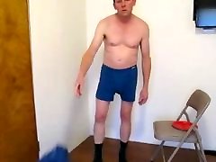 strip jackoff cum on plate