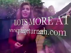 British Babe Paige Turnah is on her lunch break and teasing