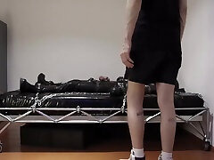 preview: rubber bondage polic bondage w. estim & breath control