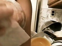 Woman posing for the camera without her bra