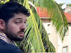 Hunk latin with big cock barebacking a skinny dude