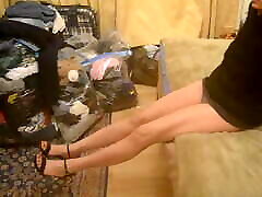 Trying my new heels on