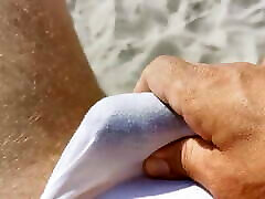 Masturbation on the beach with my panties on 5