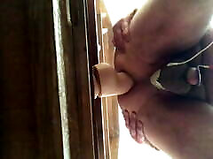 Fucking my ass with dildo Fat D 8 inch