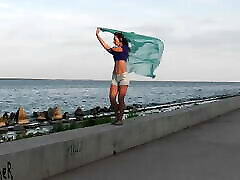 Embankment of Volga-river Khvalynsk-city
