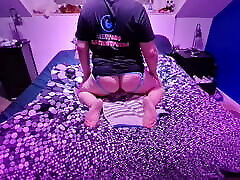 Matthew Fox rides the Bruiser from Bad Dragon