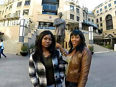 Coy Teasing Amateur Ebony Lesbians Take Turns Eating Each Other Out