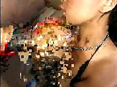 African brunette loves jacking jizz off after peentration