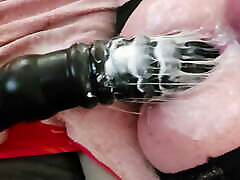 Fisting and dildoing my hole with lube