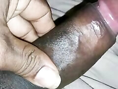 Desi Man’s Big Black Cock Handjob, Masturbation, Cumshot