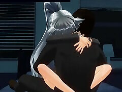 3D your girlfriend loves and hugs you
