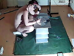 Nude art work with a tail plug in