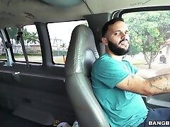 Hardcore fucking in the van with hot ass amateur Demi Love