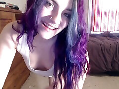 Spoiled and playful sax dawanlod flashes hairy pussy on webcam