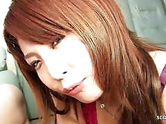 Japanese Mom give POV Blowjob and Swallow Sperm of Young Guy