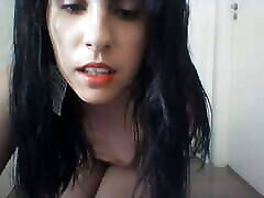 Girl in sex lingerie masturbating