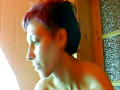 Two sexy looking German lesbians playing in the solarium