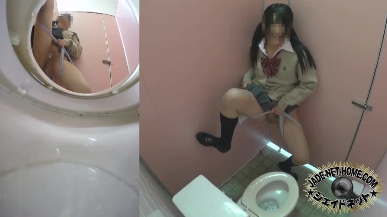 School girl's toilet overflowing with pee